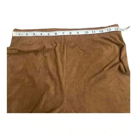 Antthony Brown Wide Leg Crop Brown Polyester Pull On Pants Women’s size Medium - Picture 6 of 10